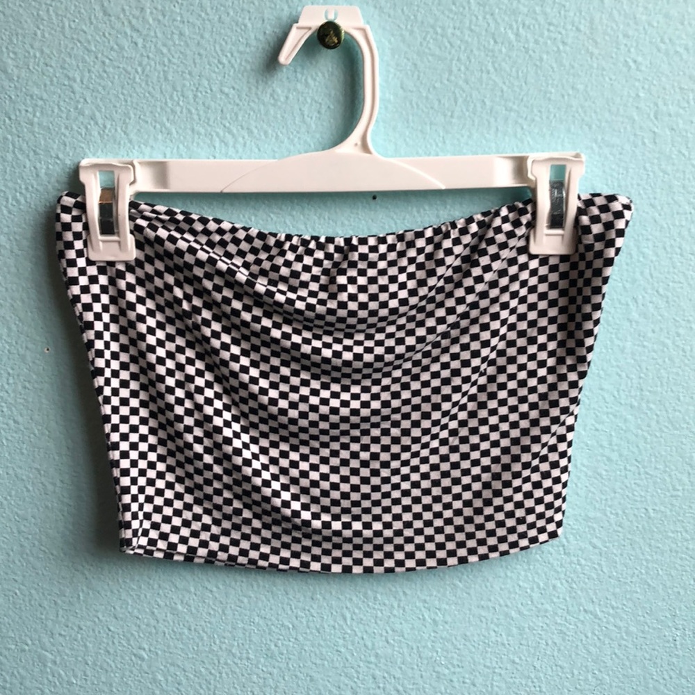 CHECKERED TUBE TOP